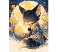 JWPSHIJIE Kits de Point de Croix, Animaux fantastiques DIY Kit de Broderie 11CT Estampé, Needlework facile pour Adultes Débutant Maison Décoration 40 * 50cm