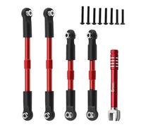 JWQFBC 1/10 RC Car Modification Tendeur Tie Rods, Remplacer et Servo pour Ara3505, Rouge