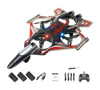 JWQFBC 1 Avion Télécommandé Fixe à Voilure Jet de Chasse RC pour Enfants et Adultes Avion RC avec Flip 360° Planeur Télécommandé avec Batterie Modulaire, Batterie Rouge 3