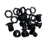 JWQFBC 10x Aérateurs avec Joints, Pièces de Batterie, Visserie D'assemblage 1/2", Pièces de Tom et de Caisse Claire, Crépine de Batterie, Kit, Noir