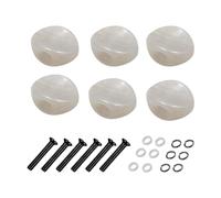 JWQFBC 6 Chevilles de Guitare avec Virole et Vis, Têtes de Mécaniques pour Instruments Classiques, noir