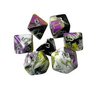 JWQFBC 7 Pièces Dés Polyédriques Acrylique Jeux de Table Multiples Faces Gravure Claire Surface Douce Adaptés pour Réunions Cadeau Fête, Style f