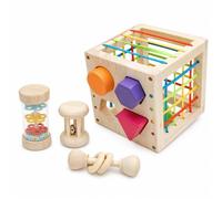 JWQFBC ’Activités en Bois, EUR | Tube bâton pluie, J éducatif bois, Coordination œil-main, Pr pits explorateurs