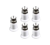 JWQFBC Adaptateur de Douille B22 vers E27, Rallonge de Montage, Fixation à Baïonnette, Support D'adaptateur de Lampe, 5 Pièces