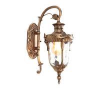 JWQFBC Applique Murale Extérieure Retro Européenne Lampe Murale Lanterne Luminaire Design Classique Aluminium et Verre Protection Météo E27 pour Porte, Bronze 27cmx52cm