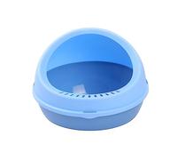 JWQFBC Bac à Litière Chat Sifting Semi Ouvert Amovible Protège-sols Matériau Léger Filtre à Litière Efficace Assemblage Pratique Adapté Chats Rongeur, Bleu