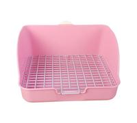 JWQFBC Bac à Litière pour Cage, Bac à Litière pour Animaux de Compagnie, Urinoir d'angle, Bac à Litière d'angle pour Chat, Toilettes pour Cobayes, Fu, Rose