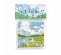 JWQFBC Bloc-Notes Mémo en Papier, Montagnes et rivières (bloc-notes) | Couverture souple, Bloc d'écriture, Escapas urbaines, Pour Amateurs nature
