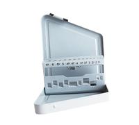 JWQFBC Boîte de Rangement Support pour Mèches Coffret Vide Organisateur D'Atelier et Distributeur D'Accessoires en Fer avec Échelle de Tailles Adapté pour L, 13 Emplacements