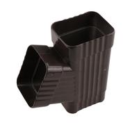JWQFBC Canalisation et Raccord pour Rallonge de Descente de Gouttière Carrée, Composants Robustes pour La Réparation Des Eaux Pluviales, Café 6x8cm