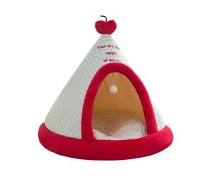 JWQFBC Chat Lit Coussin Velvet Réconfortant Abri Hiver Auto-Chauffant Rembourré Facile à Nettoyer Convient à Animaux Domestiques Intérêt Décorat, M