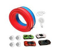 JWQFBC Circuit de Course Flexible Flex Tracks 4,5 M, Cadeau D'anniversaire Amusant et Multifonctionnel avec Petites Voitures, Rampe de Course Flexible