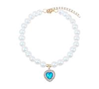 JWQFBC Collier pour Chat Collier pour Chien Collier Réglable Collier avec Pendentif Collier Fine Perle Synthétique Élégance Animaux Domestiques Adapté à L'In, L
