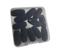 JWQFBC Ensemble de 12 Pièces Comprenant Une Bonnette Anti-vent En Mousse pour, Une Housse de Protection Contre La Poussière et Le Bruit, Facile à, Noir 3.6 Cm