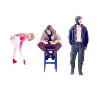 JWQFBC Ensemble de 3 Figurines Miniatures pour Réseaux Ferroviaires Miniatures