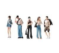 JWQFBC Ensemble de 5 Figurines à L'échelle 1/64 Représentant Des Personnages Masculins et Féminins Tendance. Modèles Miniatures En Résine Peints à