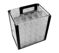 JWQFBC Étui à Jetons En Acrylique, Boîte de Rangement, Accessoires de Jeu, Porte-jetons Professionnel, Sac de Transport pour Soirées Jeux et Activités Commer, avec Boîtiers de 43 Mm