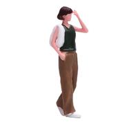 JWQFBC Figurine Féminine à L'échelle 1/64, Jambes écartées, Cheveux Courts, Idéale pour Les Collectionneurs. Figurine Miniature pour La Création de Scène