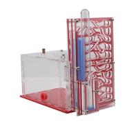 JWQFBC Fourmilière Acrylique Habitat Ferme Fourmis Château Transparent Nest avec Aire Alimentation Jouet Éducatif Montage DIY pour Apprentissage Enfants, Rouge
