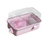 JWQFBC Grande Cage Transparente à Deux étages pour Hamsters, Pouvant également Accueillir de Petits Animaux Tels Que des Souris, des Gerbilles, des Cobayes E, Rose