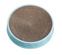 JWQFBC Griffoir pour Chat Support Griffoir Couffin Douillet Accessoire Lit Ludique Conception Ergonomique en Carton Ondulé Adapté Au de, Bleu
