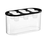 JWQFBC Growing Hydroponique Rectangulaire avec 6 Trous Boîte à Plantes Outil de Culture Horticole Récipient de Plantation Transparence pour Cultivati, Noir