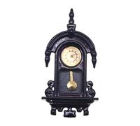 JWQFBC Horloge Murale Miniature Vintage Ovale En Métal pour Maison de Poupée, Accessoire de Simulation de Pendule, Fonction Personnalisable, Convient pour La, Ovale