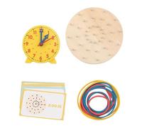 JWQFBC Horloge Puzzle en Bois avec Formes Graphiques, Jouet éducatif pour Apprendre L'heure, Idéale pour Les Enfants D'intérieur (garçons et Filles), avec Modèle D'horloge