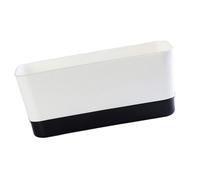 JWQFBC Jardinière avec Soucoupe Intégrée, Pot de Fleurs Rectangulaire Multifonctionnel pour Cultiver des Légumes dans La Cour, Noir, L