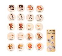 JWQFBC Jeu de Mémoire Jouet de Correspondance Ludique Jeu D'Apprentissage avec de Jolis Motifs pour Améliorer Les Compétences Adapté Aux Cadeaux D, Motif Animalier