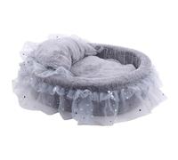 JWQFBC Jolis Lits de Princesse pour Chats D'intérieur, avec Coussin, Conviennent également Aux Chiens, Antidérapants, Chauds, Durables, Confortables, Dou, L