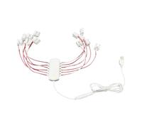 JWQFBC Kit de Câblage pour éclairage Miniature (éclairage Public, Accessoires de Modélisme Ferroviaire, Maison de Poupée) avec Alimentation USB 5 V et Distri, 12 Ports