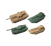 JWQFBC Kit de Construction de 4 Maquettes de Chars d'assaut - Puzzle 4D - Collection de Maquettes de Chars d'assaut à Monter Soi-même
