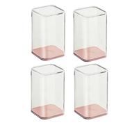 JWQFBC Lot de 4 Vitrines En Acrylique Transparentes pour Maison de Poupée, Idéales pour Une Chambre de Poupée, Une Bibliothèque Ou Un Salon, Rose