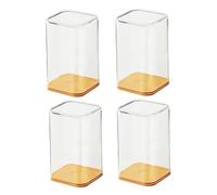 JWQFBC Lot de 4 Vitrines En Acrylique Transparentes pour Maison de Poupée, Idéales pour Une Chambre de Poupée, Une Bibliothèque Ou Un Salon, Jaune