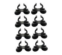 JWQFBC Lot de 8 Ventouses pour Chauffages D'aquarium, Fixation Solide et Stable, Pinces pour éclairage Subaquatique, Noires, Doubles Ventouses