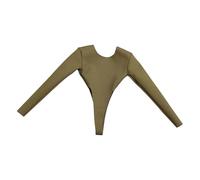 JWQFBC Maillot de Bain Miniature pour Poupée BJD 1/6 Tenue de Plage Manches Longues Combinaison Souple et Extensible Convient à La Collection et Décoration, Vert Foncé