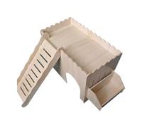 JWQFBC Maison en Bois pour Cobayes, Abri de Jeu, Maison Robuste pour Petits Animaux, Lit pour Grands Lapins