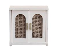 JWQFBC Mobilier de Maison de Poupée à L'échelle 1:12, Décoration de Maison de Poupée, Mini-armoire de Rangement, Fait Main En [matériau Non Spécifié], Beige