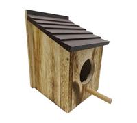JWQFBC Nichoir à Oiseaux en Bois avec Perchoir Suspendu Décoration Extérieure Abri pour Mésange Merle Hirondelle Adapté au Jardin Fenêtre Intérieur