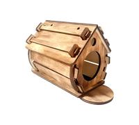 JWQFBC Nichoir Oiseau Bois Maison Suspendue Extérieur Abri Suspendu Forme Créative Ventilation Bon Refuges pour Petits Oiseaux Convient Jardin, 20x10.5x12.5cm