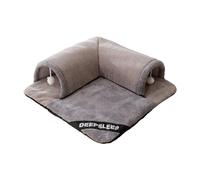 JWQFBC Panier pour Chat, Centre de Jeu Interactif Portable avec Cachette et Tapis Amovible pour Chatons, Hamsters et Autres Animaux de Compagnie, Gris, S