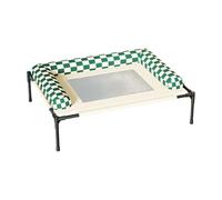 JWQFBC Panier pour Chien, Panier pour Animaux de Compagnie Très Respirant, Cadre en Acier Renforcé, Lavable, avec Coussin, Design Hamac, Pieds Antidérapants, U Shape Large