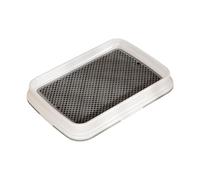 JWQFBC Plateau Toilette Chien Support Litière Chiot Tapis Entraînement PP Grille Paroi Haute Adapté pour Utilisation Intérieur Animaux Maison, Gris