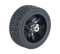 JWQFBC Pneu de Voiture Jouet, Roue de Robot de Voiture Intelligente, Pièce de Rechange pour Modification de Véhicule Miniature - Accessoires de Roue En Caout, Couplage de 5 Mm