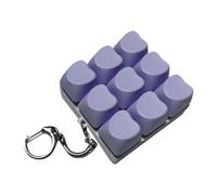 JWQFBC Porte-clés à 9 Boutons, Cadeau Polyvalent pour Anniversaire, Matériau PVC, Violet