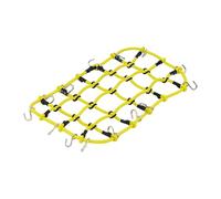 JWQFBC RC Car Luggage Net Filet Élastique de Rangement pour Toit de Voiture RC avec Crochet Métallique Accessoire Décoratif pour Camion Crawler et Pièce D'Am, Jaune