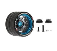 JWQFBC RC Car Steering Wheel Main Télécommande Roue Amélioration Simulation Disque Frein Robustesse Métal Convenant Au Loisir Automobile Créations Réparation, bleu