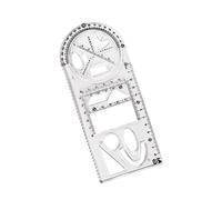 JWQFBC Règle Géométrique Multifonctionnelle Gabarit Mesure Traçage Pochoir Créatif Outil Détourage Précis PVC Transparent Adapté Architecture Artistes Classe, style c