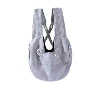 JWQFBC Sac de Transport pour Animaux Chat Chien Sac Portable Animaux Structure Double Épaule Capacité Générale Coton Adapté Aux Sorties Balades Vacances, Gris